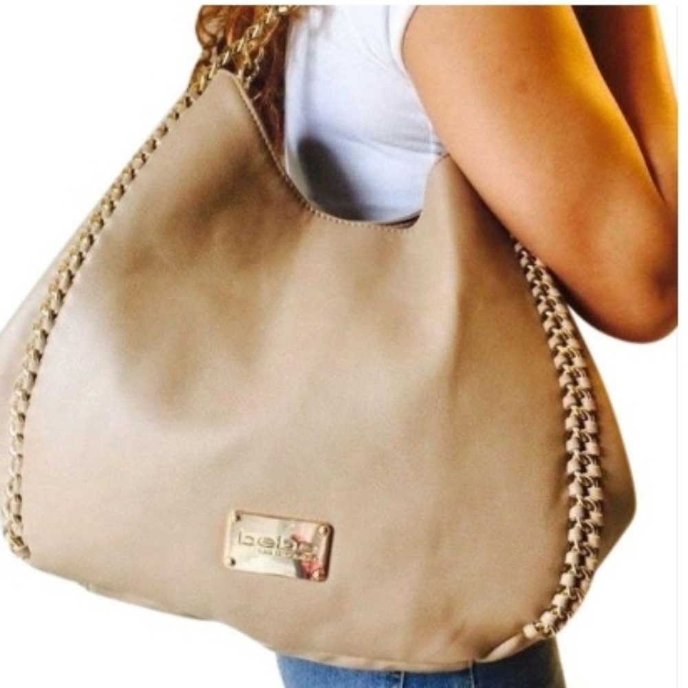 BeBe Colette Triple Entry Taupe Hobo Bag NWT